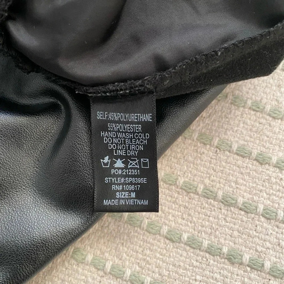 Source Unknown - Faux Leather Front Drawstring Jogger - Picture 5 of 7